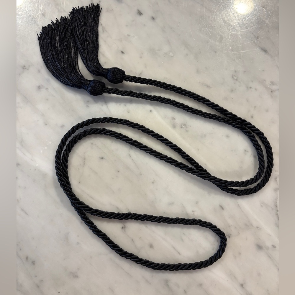 Black Tassel Rope Belt - image 3